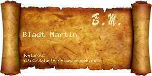 Bladt Martin névjegykártya